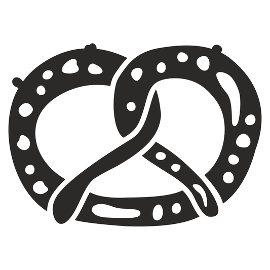 Creative vector design of a classic pretzel for crafting