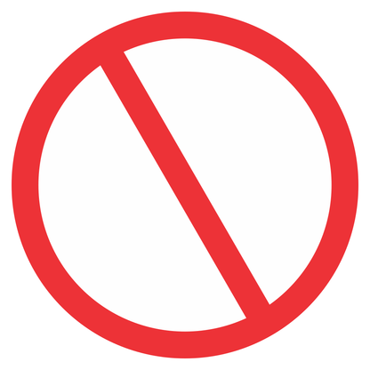 Vector design of a bold prohibition sign for crafting