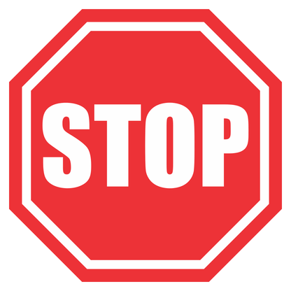 Creative vector svg design of a prohibited stop sign