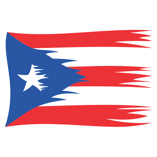 Puerto Rico flag design for cutting machine with a twist