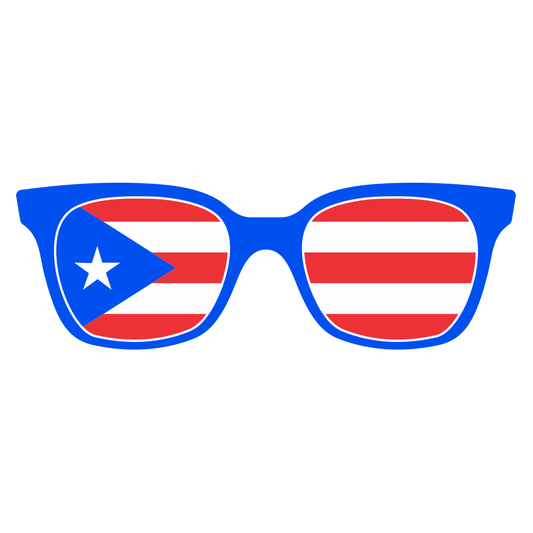 Unique Puerto Rico sunglasses design for cutting machines