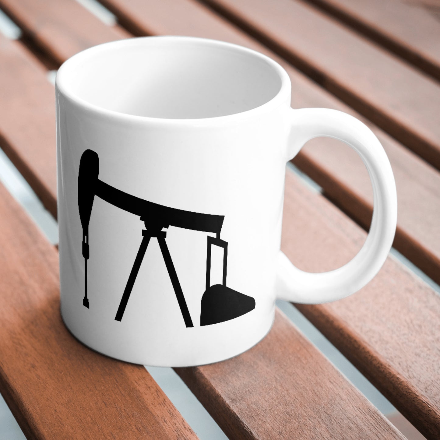 Silhouette of a pump jack for cutting machine designs