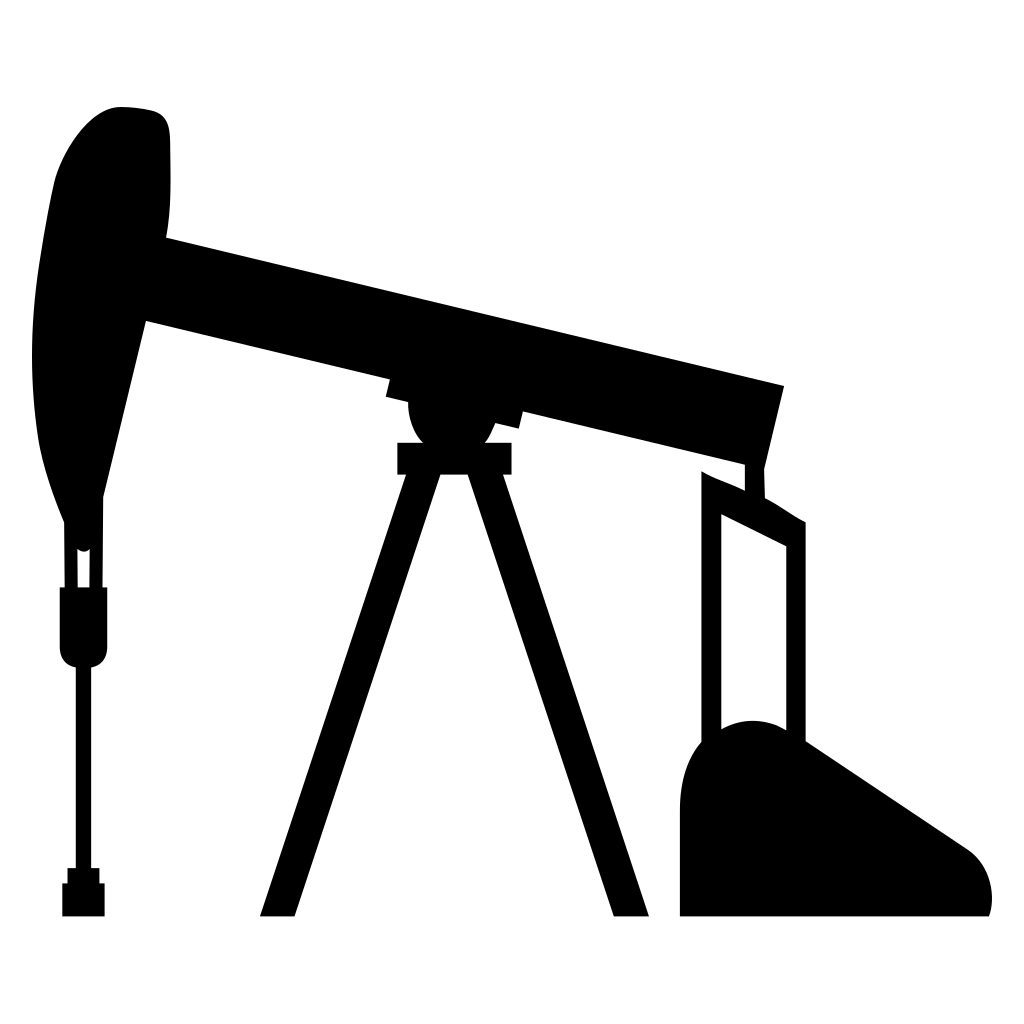Silhouette of a pump jack for cutting machine designs