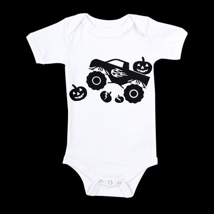 Pumpkin monster truck design perfect for crafts and decorations