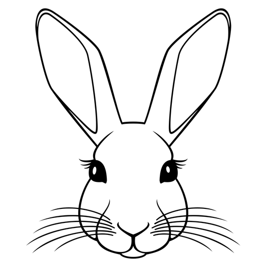 Black and white rabbit vector design for craft projects