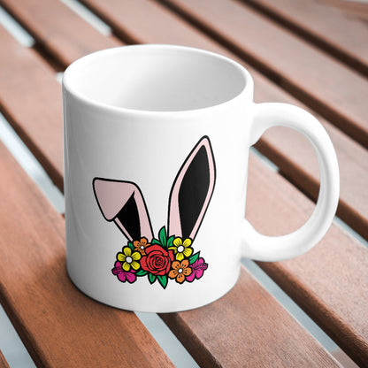 Charming rabbit with floral arrangement for crafting fun