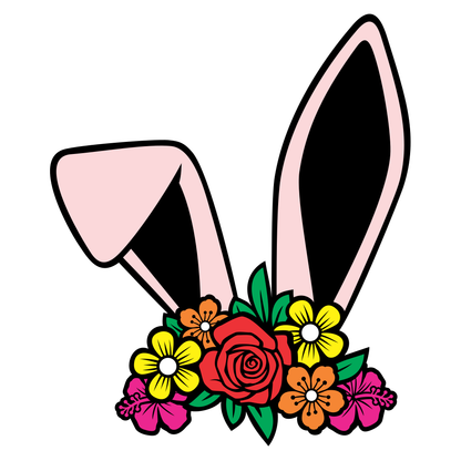 Charming rabbit with floral arrangement for crafting fun