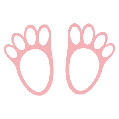 Charming bunny footprints design for crafting adventures