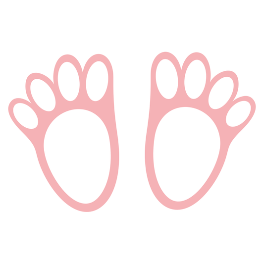 Charming bunny footprints design for crafting adventures
