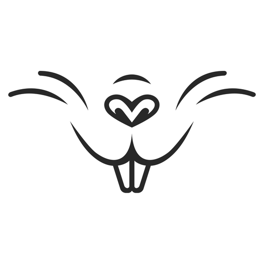 Delightful rabbit snout vector design for crafty projects