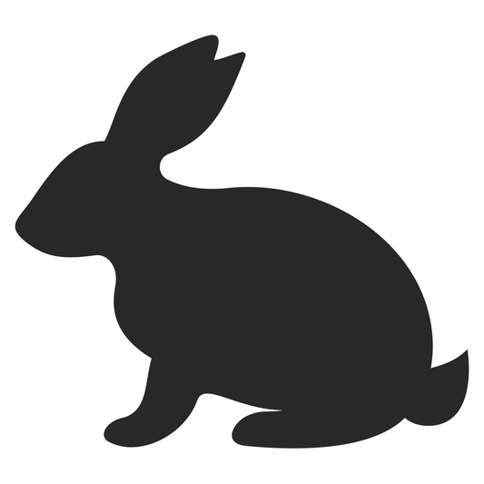 Silhouette of a playful rabbit design for crafting projects