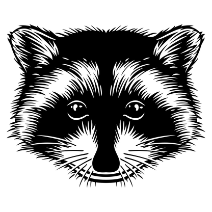 Creative raccoon head design for cutting machines