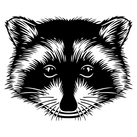 Creative raccoon head design for cutting machines