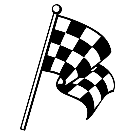 Racing checkered flag vector design for cutting machines