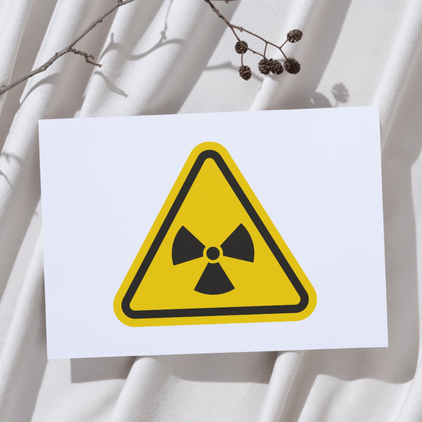 Unique vector graphic of a radiation hazard sign design