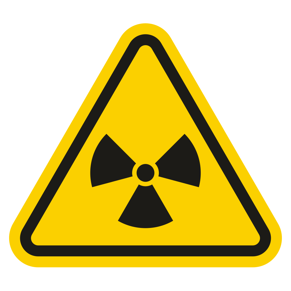 Unique vector graphic of a radiation hazard sign design