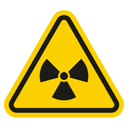 Unique vector graphic of a radiation hazard sign design