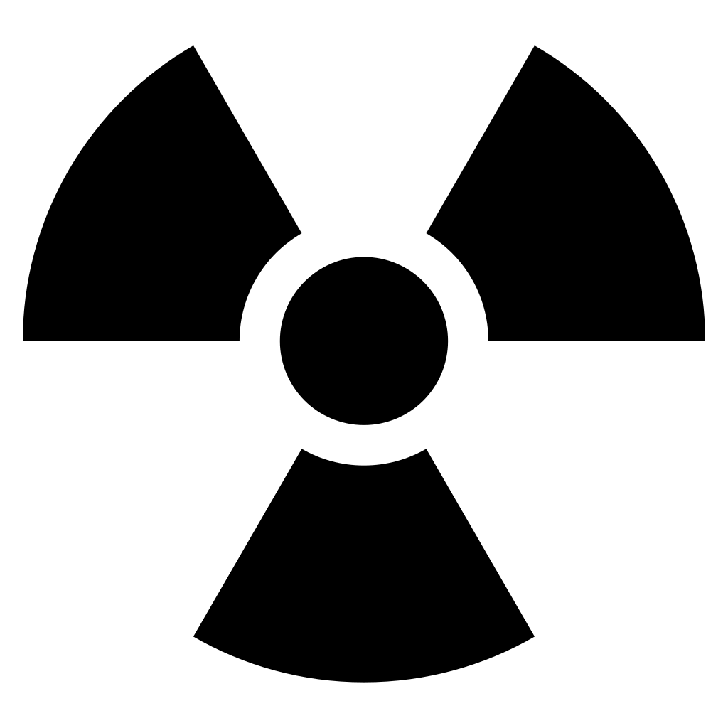 Bold radiation symbol vector design for craft lovers