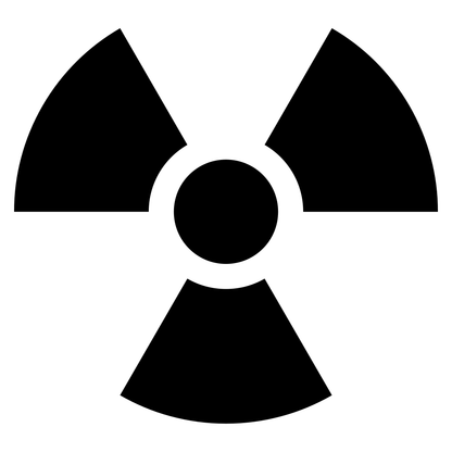 Bold radiation symbol vector design for craft lovers
