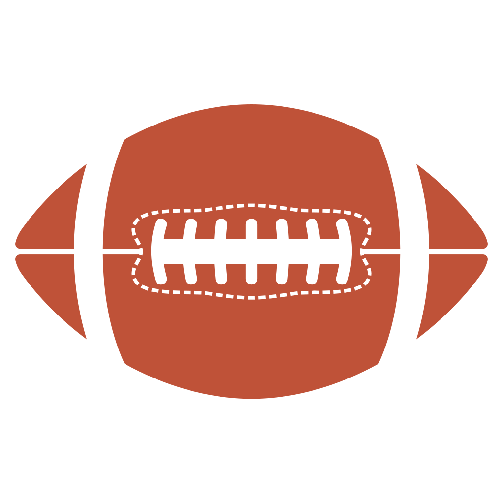 Vector design of an American football for cutting