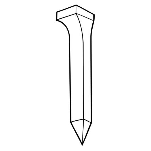 Creative rail spike vector design for cutting machines