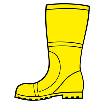 Bright yellow rain boots for fun outdoor adventures