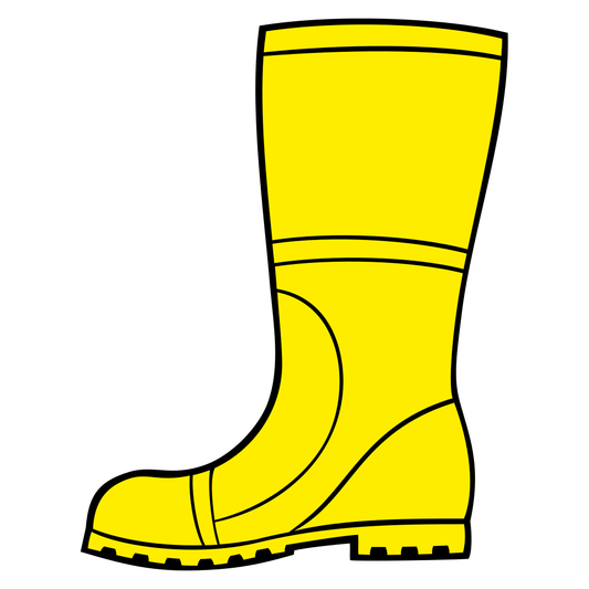 Bright yellow rain boots for fun outdoor adventures