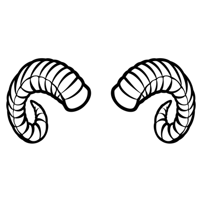 Elegant ram horns vector design for crafting enthusiasts