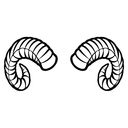 Elegant ram horns vector design for crafting enthusiasts