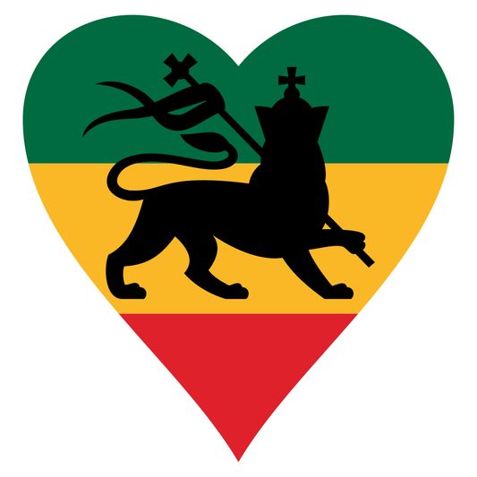 Unique Rastafarian heart design for creative projects
