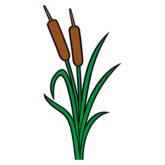 Creative vector svg design of cattails for crafting projects