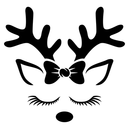 Charming black reindeer design for creative projects