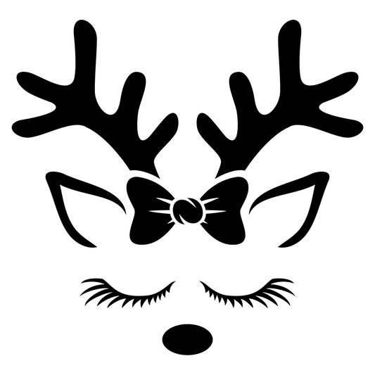 Charming black reindeer design for creative projects