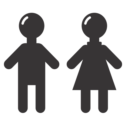 Restroom sign design for girls and boys in vector format
