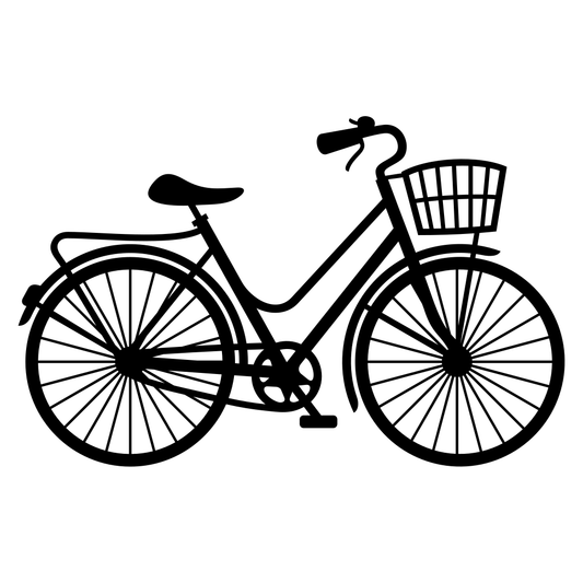 Retro bicycle design ideal for crafting and cutting projects