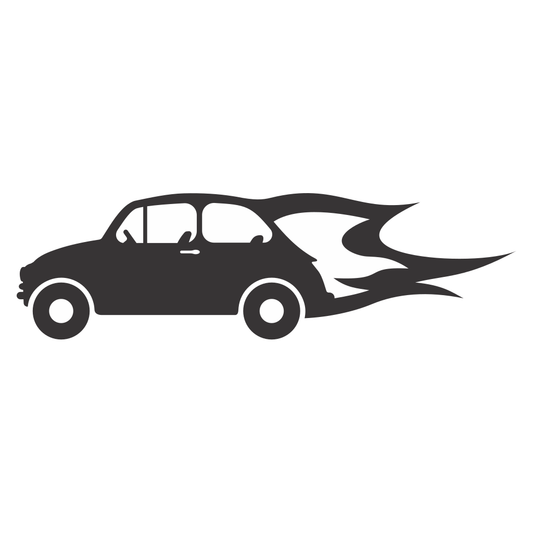 Retro delivery car design perfect for cutting machines