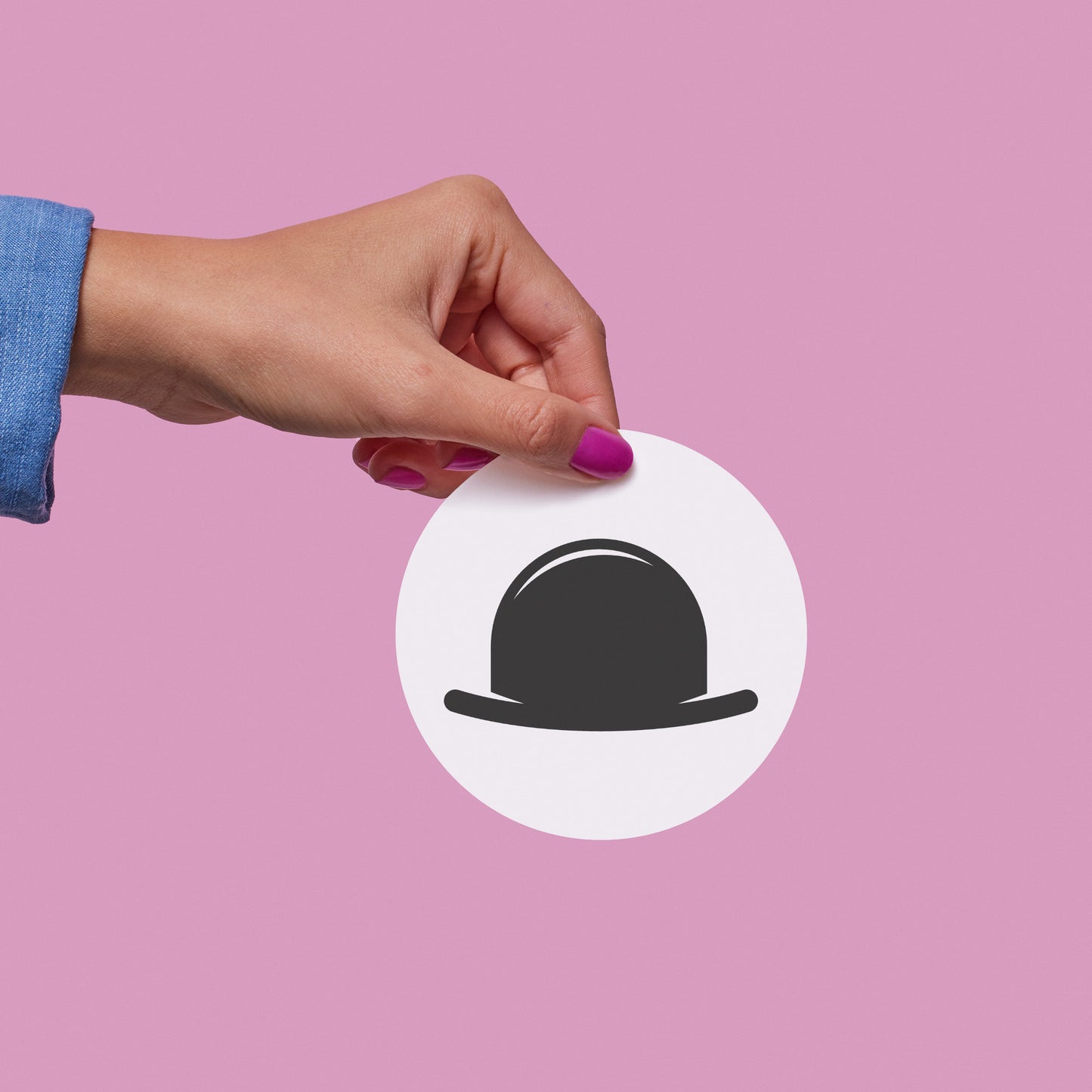 Classic bowler hat silhouette for crafting enthusiasts