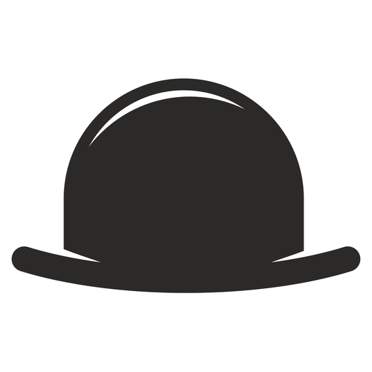 Classic bowler hat silhouette for crafting enthusiasts