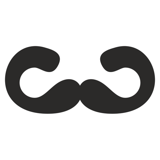 Stylish retro moustache design for cutting machines