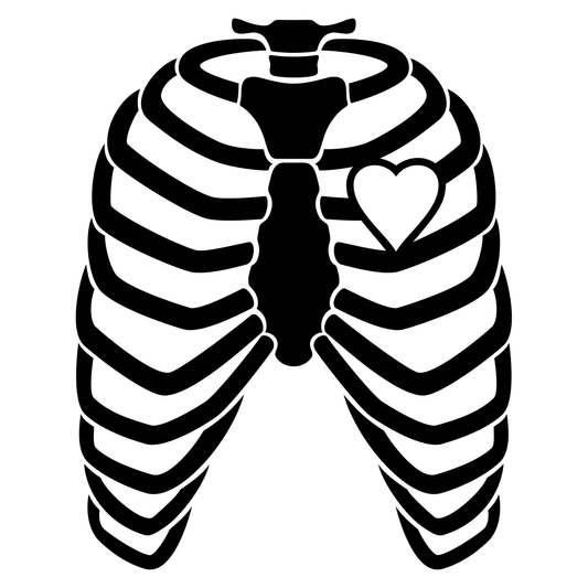 Layered rib skeleton design for creative cutting projects
