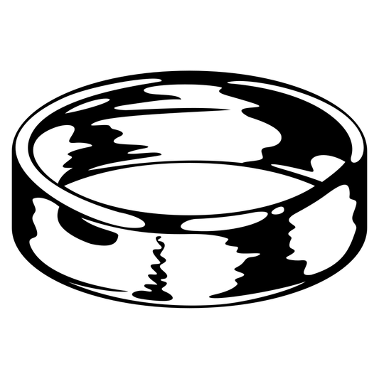 Chic black and white layered ring design for projects
