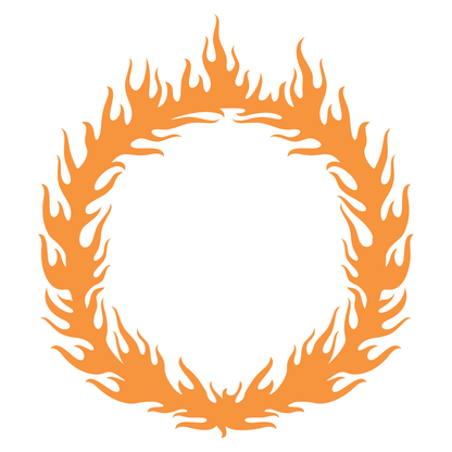 Creative ring of fire design for cutting machines