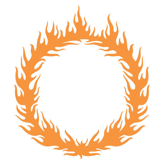 Creative ring of fire design for cutting machines