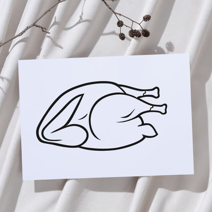 Creative vector design of a roasted chicken for cutting machines