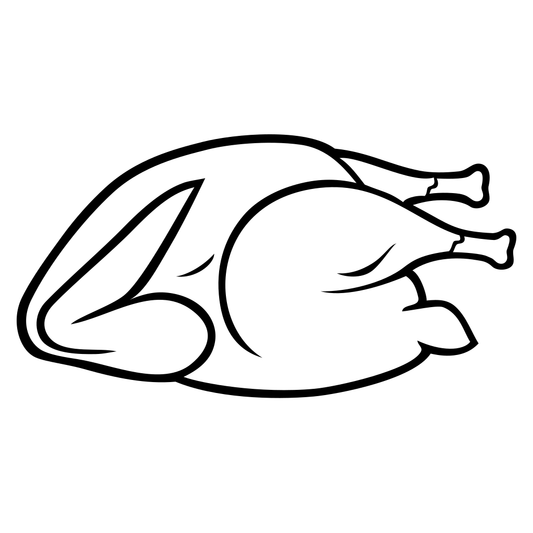 Creative vector design of a roasted chicken for cutting machines