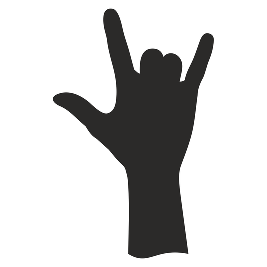 Express yourself with rock and roll hand sign vector art