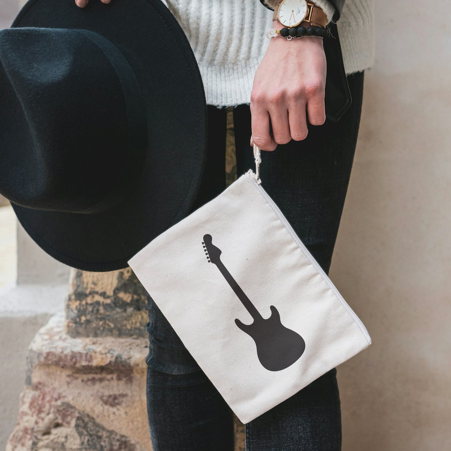 Rock guitar silhouette design for creative cutting projects