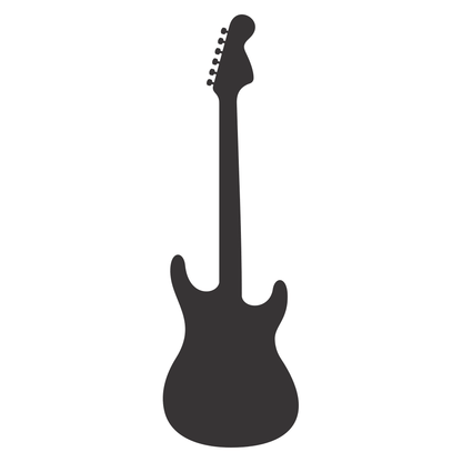 Rock guitar silhouette design for creative cutting projects