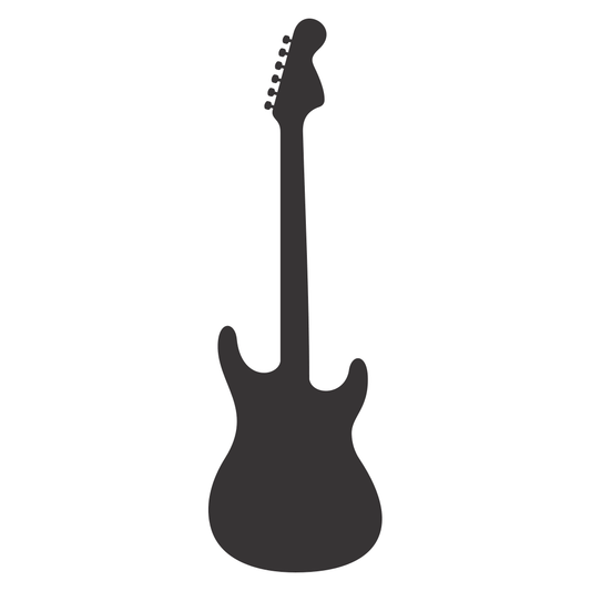 Rock guitar silhouette design for creative cutting projects