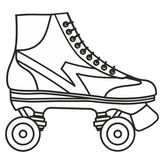 Vintage roller skate design perfect for crafts and decor